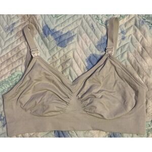 Women's Beige Hofish Nursing Breast Milk Pumping Bra L Large Padded‎ Baby